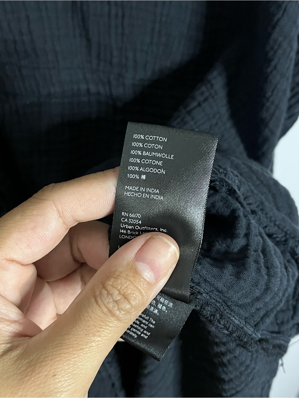 We the Free Summer Daydream Button-down Gauze Shirt in Black - Picture 7 of 7